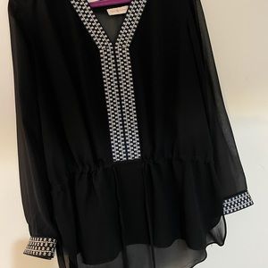 Tory Burch Sheer Tunic Top